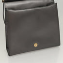GUCCI Shoulder Bag Leather Brown Gold Auth 118429-18