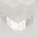 LOUIS VUITTON Paperweight 3D Paper Weight Crystal glass Clear LV Auth 118434-9
