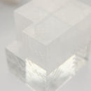 LOUIS VUITTON Paperweight 3D Paper Weight Crystal glass Clear LV Auth 118434-14