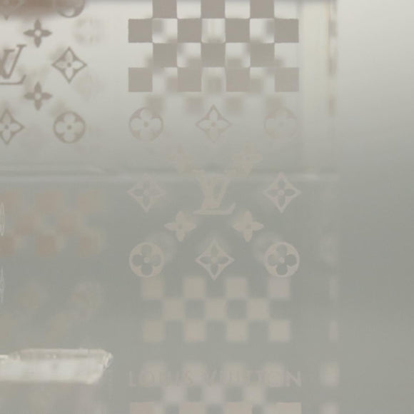 LOUIS VUITTON Paperweight 3D Paper Weight Crystal glass Clear LV Auth 118434