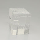 LOUIS VUITTON Paperweight 3D Paper Weight Crystal glass Clear LV Auth 118434-5