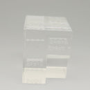 LOUIS VUITTON Paperweight 3D Paper Weight Crystal glass Clear LV Auth 118434-6