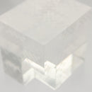 LOUIS VUITTON Paperweight 3D Paper Weight Crystal glass Clear LV Auth 118434-8