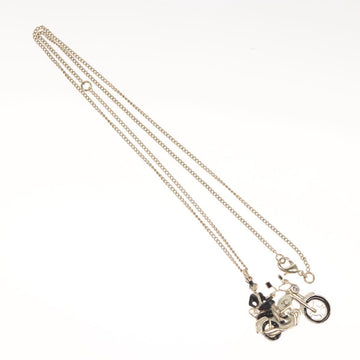 CHANEL Bike Necklace metal Silver CC Auth 118435 - 0