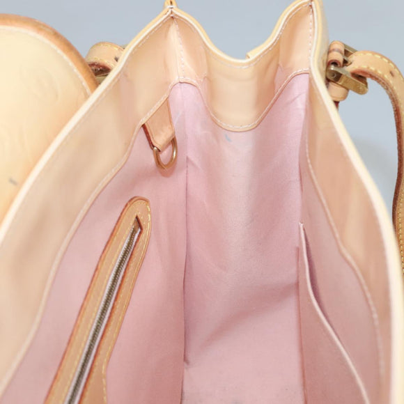 LOUIS VUITTON Vernis Biscayne Bay GM Bag Marshmallow Pink M91284 LV Auth 118449