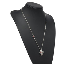 LOUIS VUITTON Pendant Vivienne Necklace metal Silver M00831 LV Auth 118463