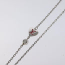 LOUIS VUITTON Pendant Vivienne Necklace metal Silver M00831 LV Auth 118463-5
