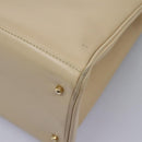 GUCCI Bamboo Hand Bag Leather 2way Beige Gold 002 2855 0322 0 Auth 118505-14