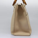 GUCCI Bamboo Hand Bag Leather 2way Beige Gold 002 2855 0322 0 Auth 118505-4
