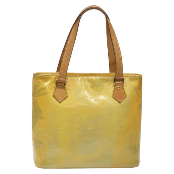 LOUIS VUITTON Monogram Vernis Houston Hand Bag Gris M91053 LV Auth 118524