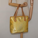 LOUIS VUITTON Monogram Vernis Houston Hand Bag Gris M91053 LV Auth 118524-23