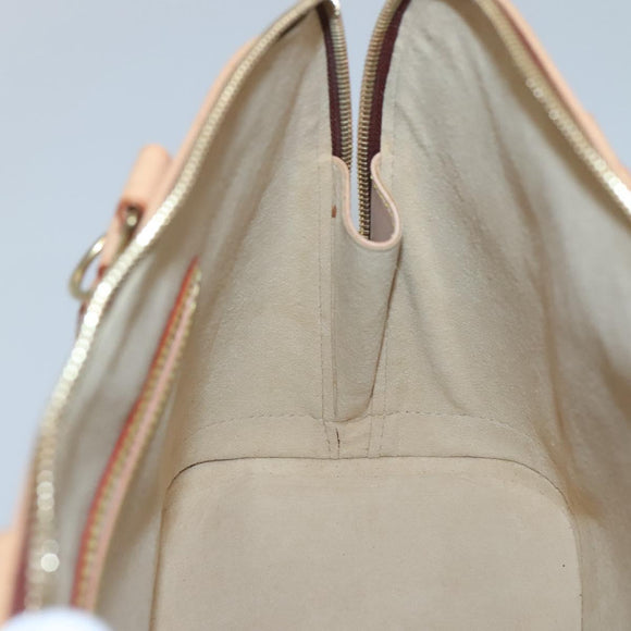 LOUIS VUITTON Nomad leather Alma Hand Bag Beige M85000 LV Auth 118529