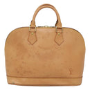LOUIS VUITTON Nomad leather Alma Hand Bag Beige M85000 LV Auth 118529-13