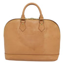 LOUIS VUITTON Nomad leather Alma Hand Bag Beige M85000 LV Auth 118529-2