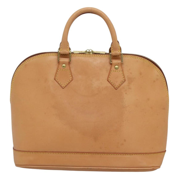 LOUIS VUITTON Nomad leather Alma Hand Bag Beige M85000 LV Auth 118529