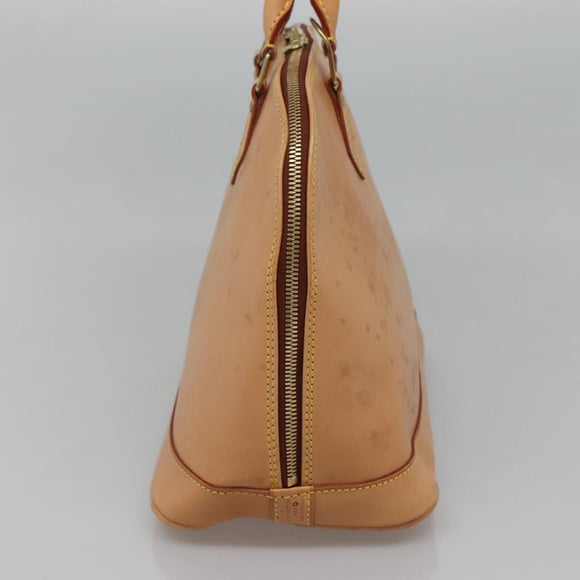 LOUIS VUITTON Nomad leather Alma Hand Bag Beige M85000 LV Auth 118529