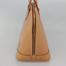 LOUIS VUITTON Nomad leather Alma Hand Bag Beige M85000 LV Auth 118529-4