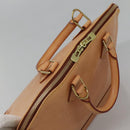 LOUIS VUITTON Nomad leather Alma Hand Bag Beige M85000 LV Auth 118529-6