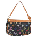 LOUIS VUITTON Monogram Multicolor Pochette Accessoires Black M92648 Auth 118531M-1