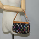 LOUIS VUITTON Monogram Multicolor Pochette Accessoires Black M92648 Auth 118531M-22