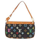LOUIS VUITTON Monogram Multicolor Pochette Accessoires Black M92648 Auth 118531M-2