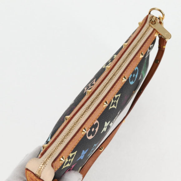 LOUIS VUITTON Monogram Multicolor Pochette Accessoires Black M92648 Auth 118531M