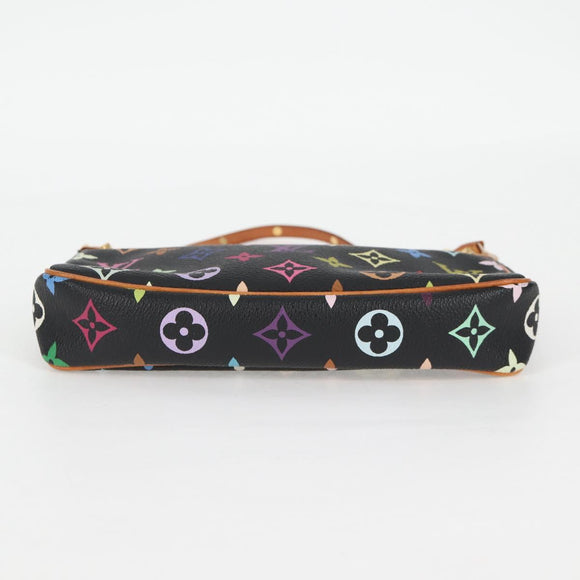 LOUIS VUITTON Monogram Multicolor Pochette Accessoires Black M92648 Auth 118531M