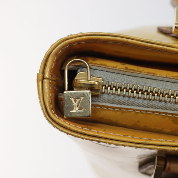 LOUIS VUITTON Monogram Vernis Houston Hand Bag Gris M91053 LV Auth 118533