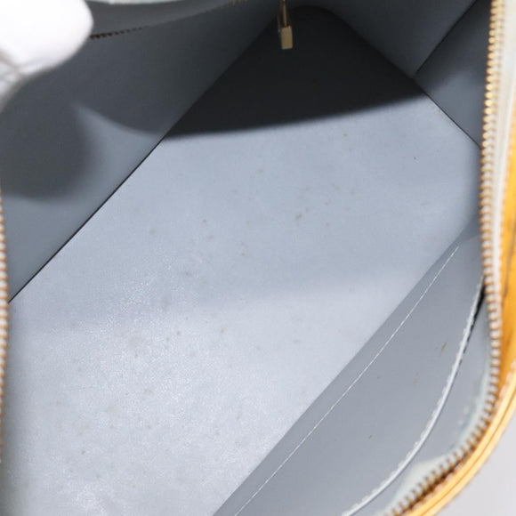 LOUIS VUITTON Monogram Vernis Houston Hand Bag Gris M91053 LV Auth 118533