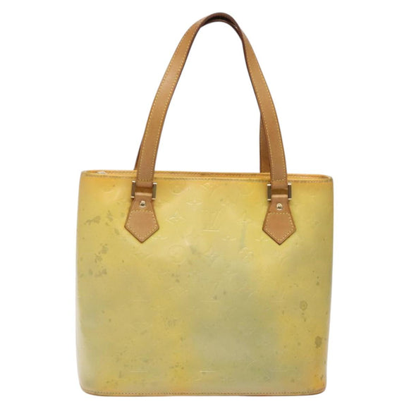 LOUIS VUITTON Monogram Vernis Houston Hand Bag Gris M91053 LV Auth 118533