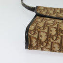 Christian Dior Trotter Canvas Shoulder Bag Brown Gold Auth 118537-9