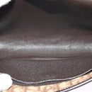 Christian Dior Trotter Canvas Shoulder Bag Brown Gold Auth 118537-11