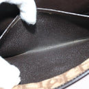 Christian Dior Trotter Canvas Shoulder Bag Brown Gold Auth 118537-12