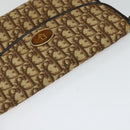 Christian Dior Trotter Canvas Shoulder Bag Brown Gold Auth 118537-6
