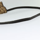 Christian Dior Trotter Canvas Shoulder Bag Brown Gold Auth 118537-7