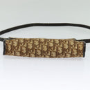 Christian Dior Trotter Canvas Shoulder Bag Brown Gold Auth 118537-5