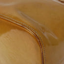 LOUIS VUITTON Monogram Vernis Houston Hand Bag Beige M91004 LV Auth 118545-15