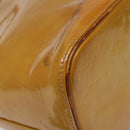 LOUIS VUITTON Monogram Vernis Houston Hand Bag Beige M91004 LV Auth 118545-17