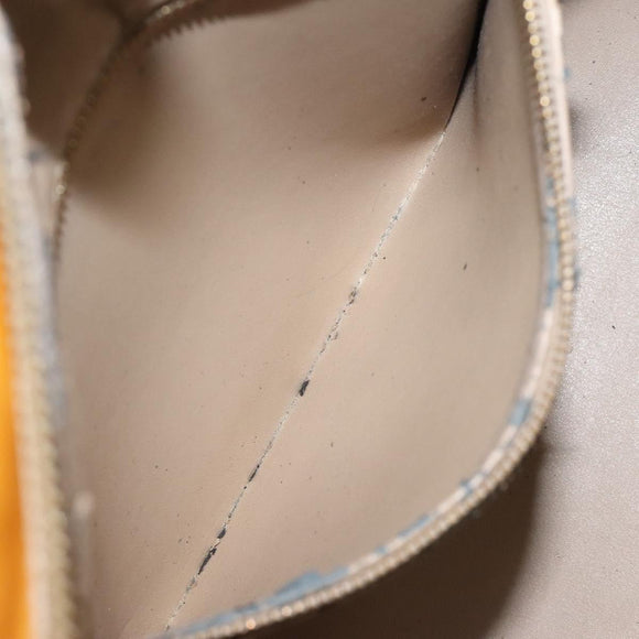 LOUIS VUITTON Monogram Vernis Houston Hand Bag Beige M91004 LV Auth 118545