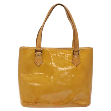 LOUIS VUITTON Monogram Vernis Houston Hand Bag Beige M91004 LV Auth 118545 - 0