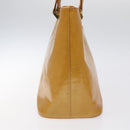 LOUIS VUITTON Monogram Vernis Houston Hand Bag Beige M91004 LV Auth 118545-4