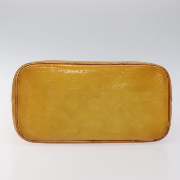 LOUIS VUITTON Monogram Vernis Houston Hand Bag Beige M91004 LV Auth 118545