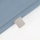 Miu Miu Matelassé Chain Umhängetasche Leder Hellblau Silber Auth 118556M-24