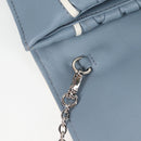 Miu Miu Matelasse Chain Shoulder Bag Leather Light Blue Silver Auth 118556M-25