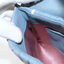 Miu Miu Matelasse Chain Shoulder Bag Leather Light Blue Silver Auth 118556M-28