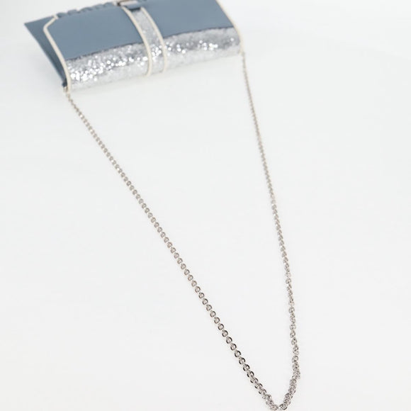 Miu Miu Matelasse Chain Shoulder Bag Leather Light Blue Silver Auth 118556M