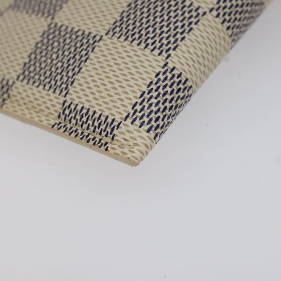 LOUIS VUITTON Damier Azur Etui A Lunettes MM Glasses Case N60025 LV Auth 118558