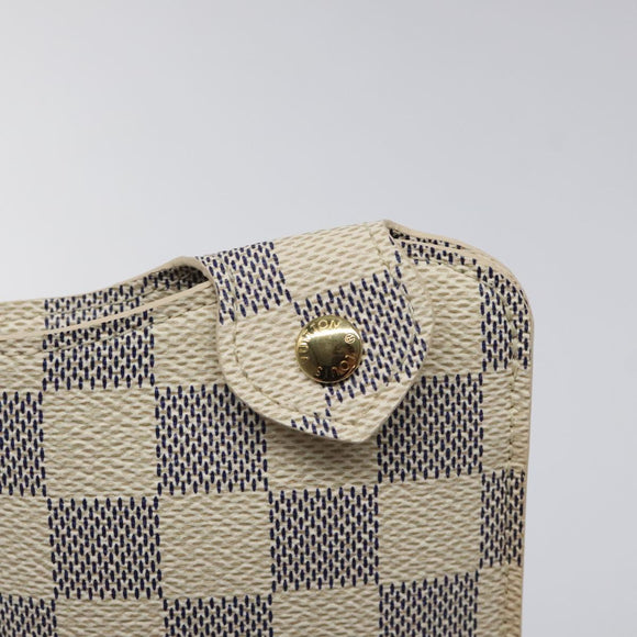 LOUIS VUITTON Damier Azur Etui A Lunettes MM Glasses Case N60025 LV Auth 118558