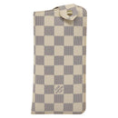 LOUIS VUITTON Damier Azur Etui A Lunettes MM Glasses Case N60025 LV Auth 118558-13