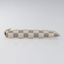 LOUIS VUITTON Damier Azur Etui A Lunettes MM Glasses Case N60025 LV Auth 118558-4